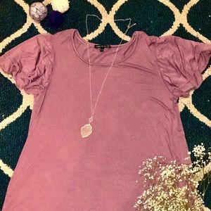 Ruffle sleeve t shirt!